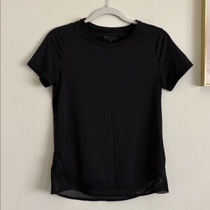 Athleta Short Sleeve Black Athletic Tank Top  Size XS